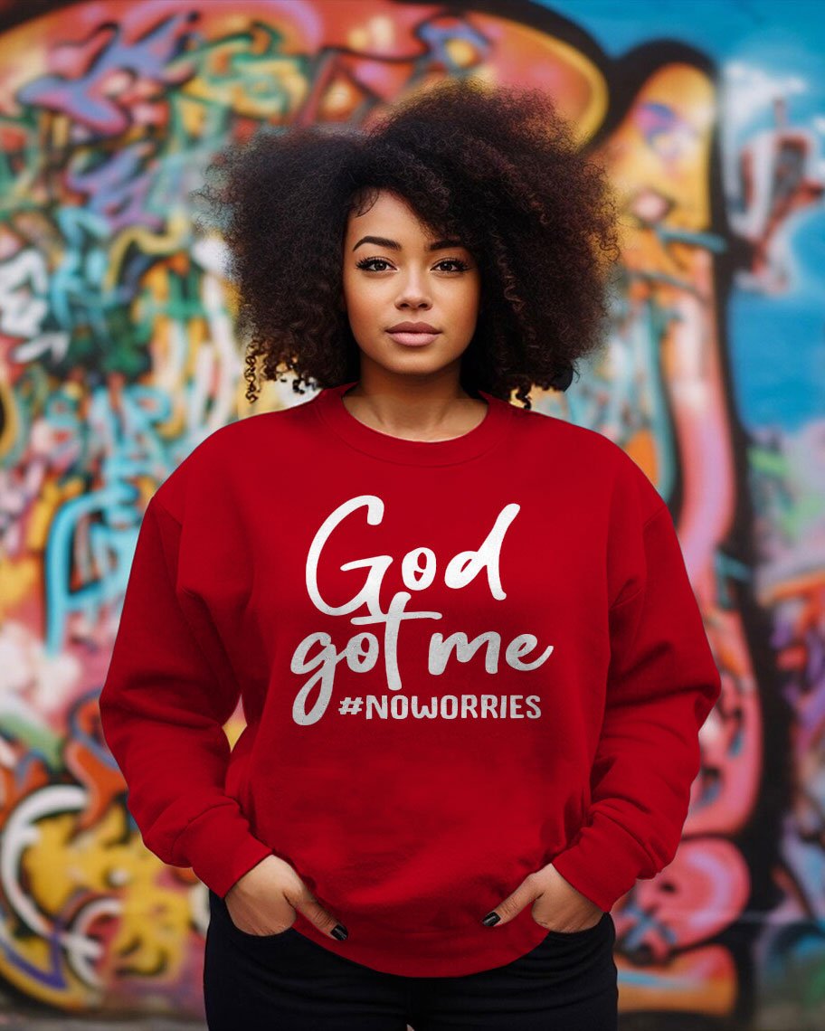 God Got Me #NoWorries Crewneck Sweatshirt