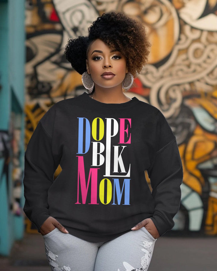 Dope Black Mom Abstract Crewneck Sweatshirt