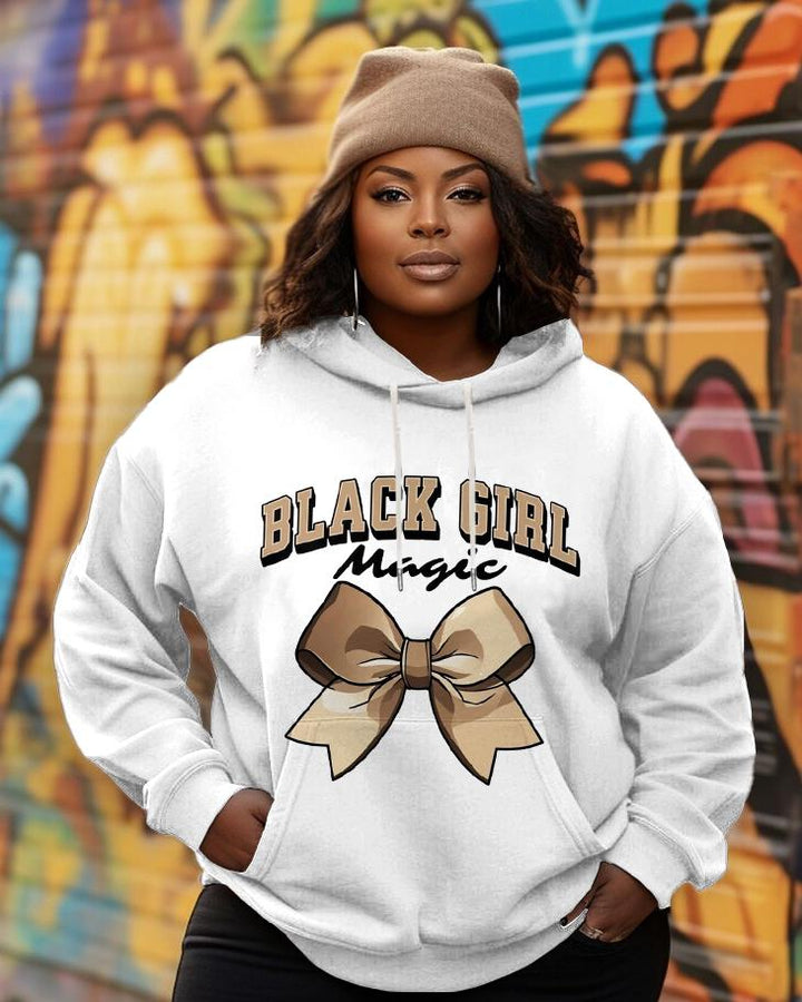 Black Girl Magic Woman Long-sleeved Hoodie