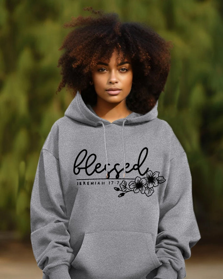 Christian Women Blessed Long Sleeve Hoodie