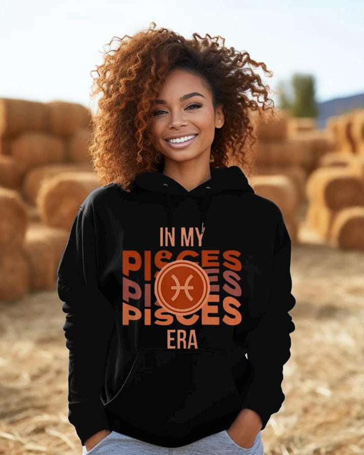 Pisces Vibes Letter Long-sleeved Hoodie