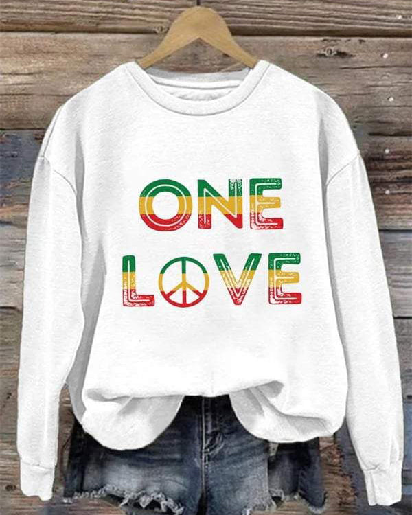 Black One Love Long Sleeve Sweatshirt