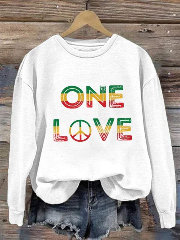 Black One Love Long Sleeve Sweatshirt