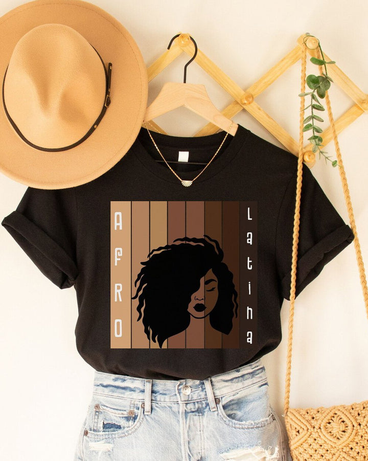 Afro Latina Black Woman Short Sleeve T-shirt