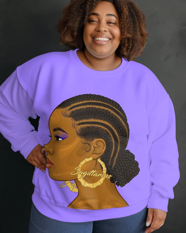 Saggitarius Earring Girl Unisex Long Sleeve Sweatshirt