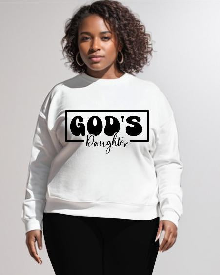 God Print Sweatshirt Two Pieces Set