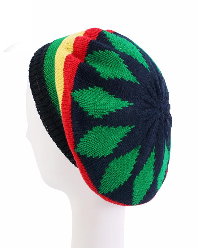 Fashionable Casual Warm Rainbow Wool Hooded Beret