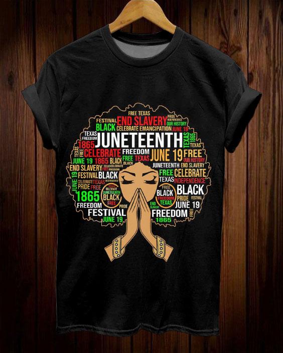 Juneteenth Afro Girl Short Sleeve Tshirt