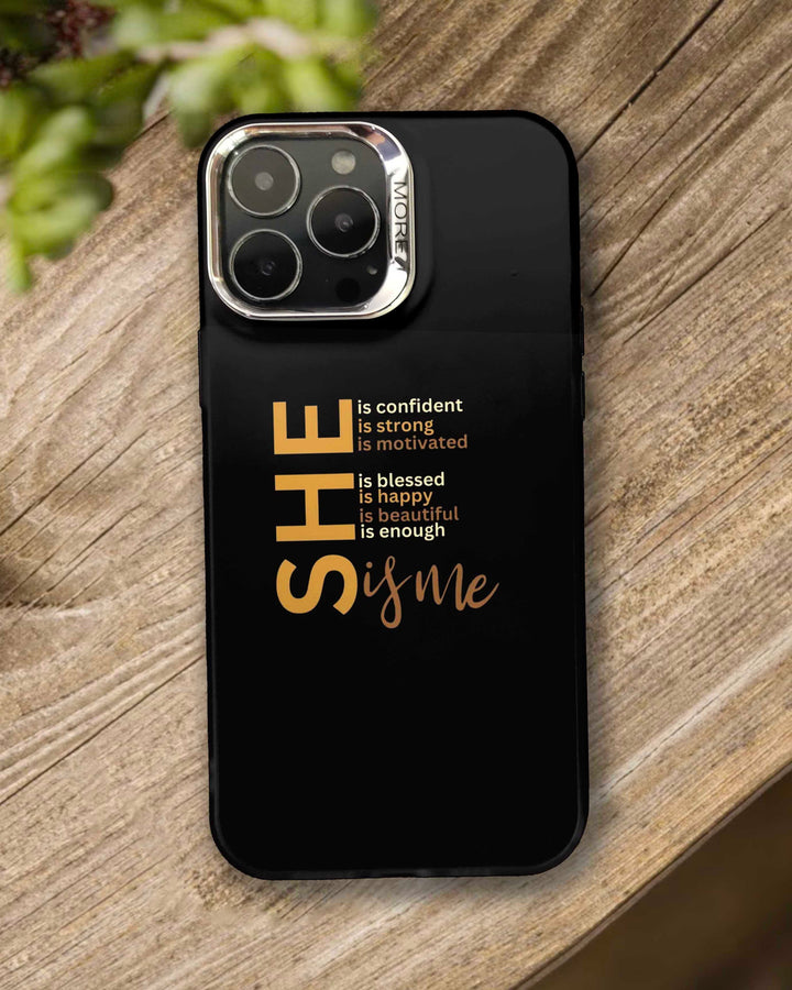 She Is Me Letter Print IPhone Case