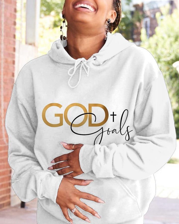 Fashion Daily God Is Good Letter Print Unisex Long-sleeved Hoodie