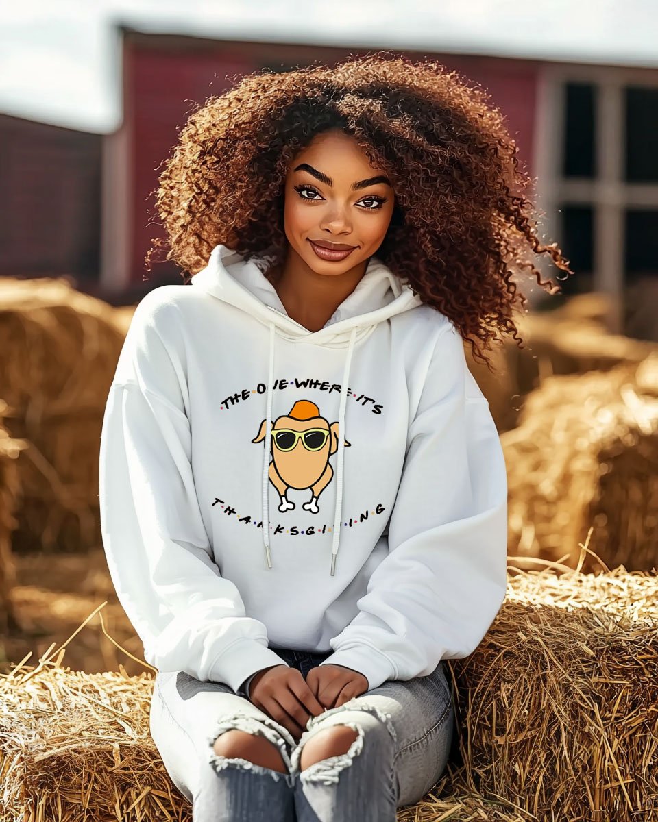 Women's Thanksgiving Long Sleeve Hoodie With Pocket