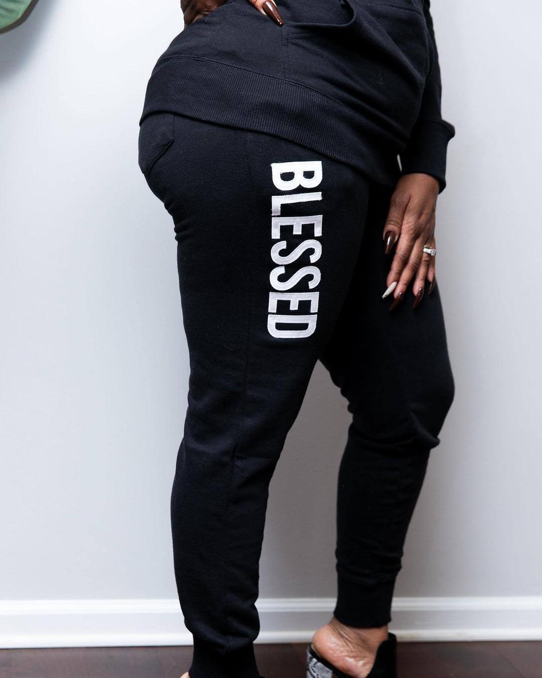 Simple Blessed Hooded Long Sleeve Two Pieces