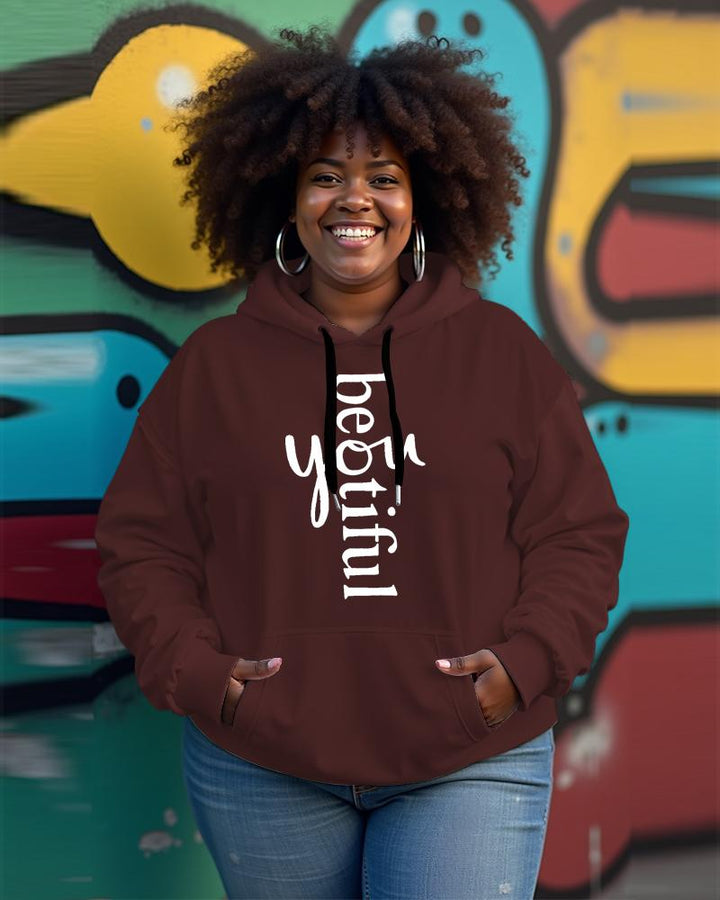 Letter Printing Long-sleeved Hoodie