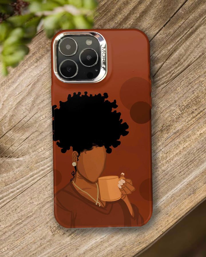 Brown Suger Woman Coffee Design IPhone Case