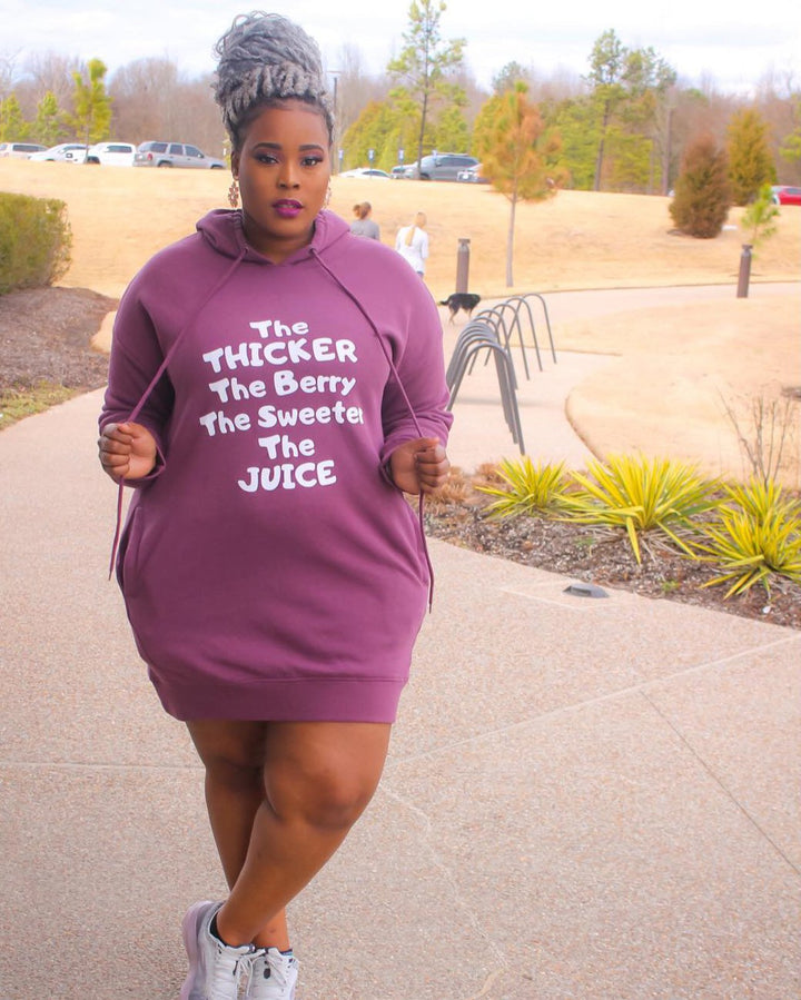 The Berry The Sweeter Long Sleeves Hoodie Dress