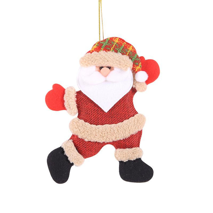 Christmas Decorations Fabric Small Doll Pendant Dancing Old Man Snowman Doll Small Pendant