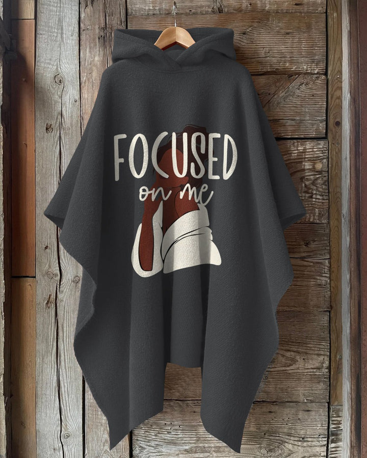 Focused On Me Hooded Warm Shawl Cape