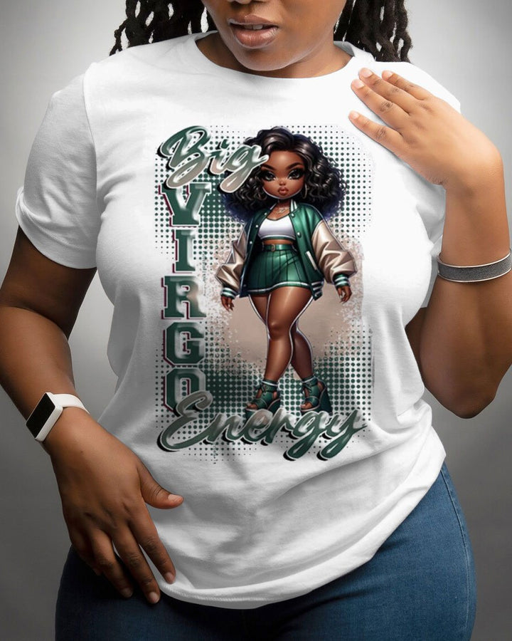 Big Virgo Energy Black Girl Short Sleeve Tshirt