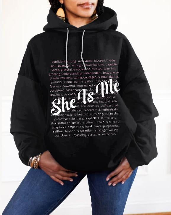 Black Woman She Is Long-sleeved Hoodie