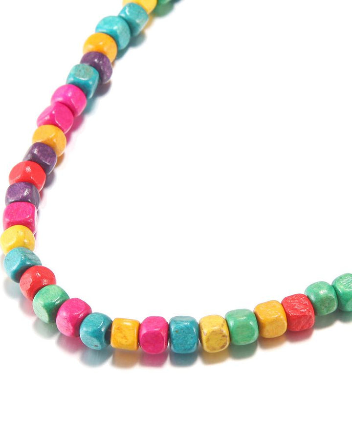 Colorful Wooden Tribal Style Necklace