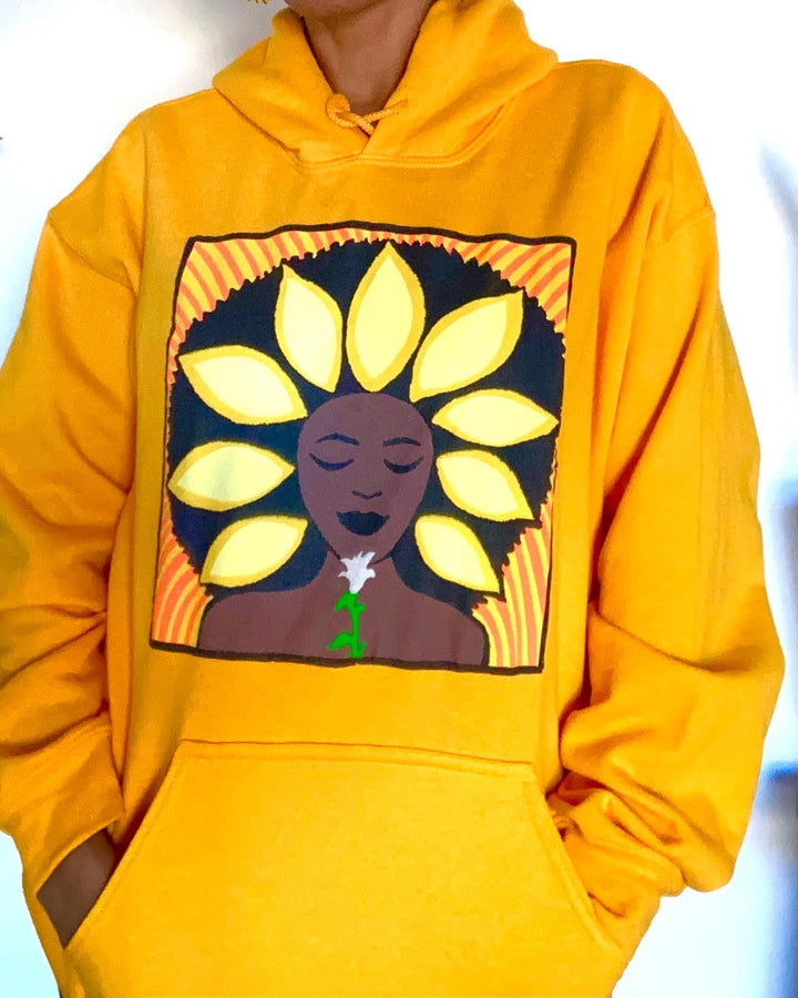 Black Girl Sunflower Unisex Hoodie