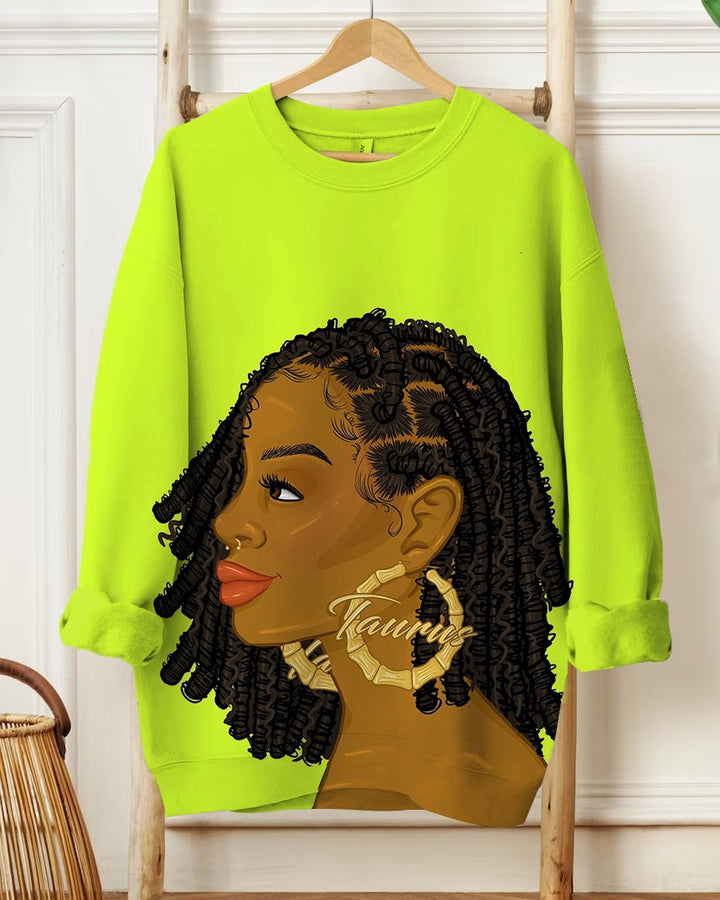 Taurus Earring Girl Unisex Long Sleeve Sweatshirt