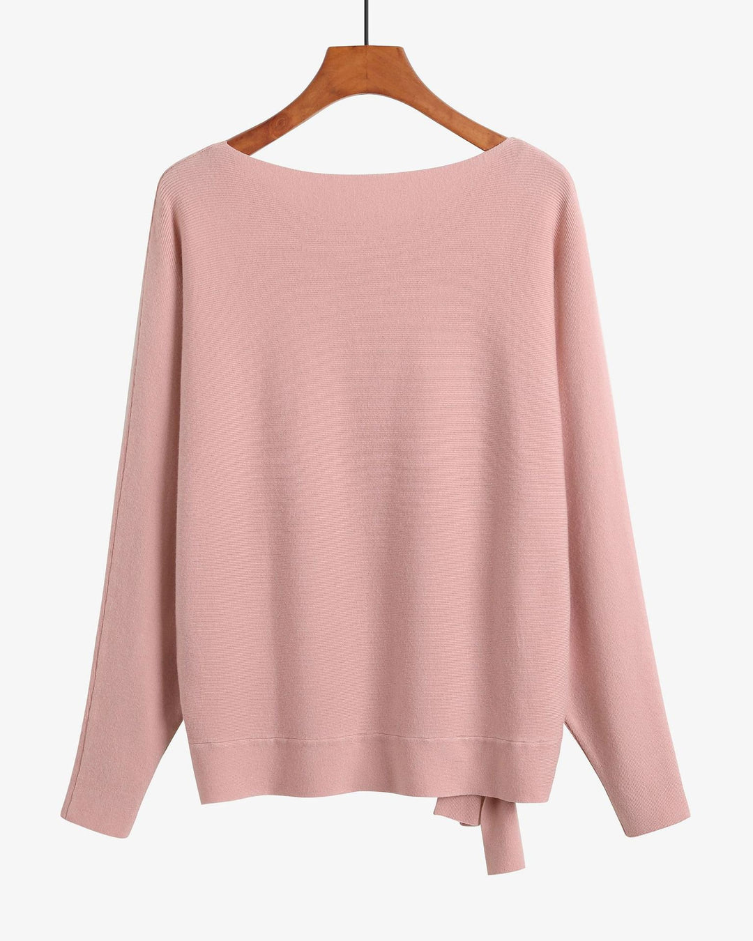 Women's Fashion Casual Lazy Style Tie-Up Loose Batwing Sweater Top