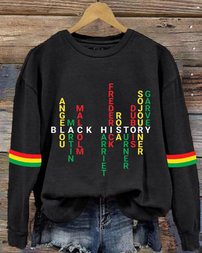 Women's Black History Month Print Sweatshirt
