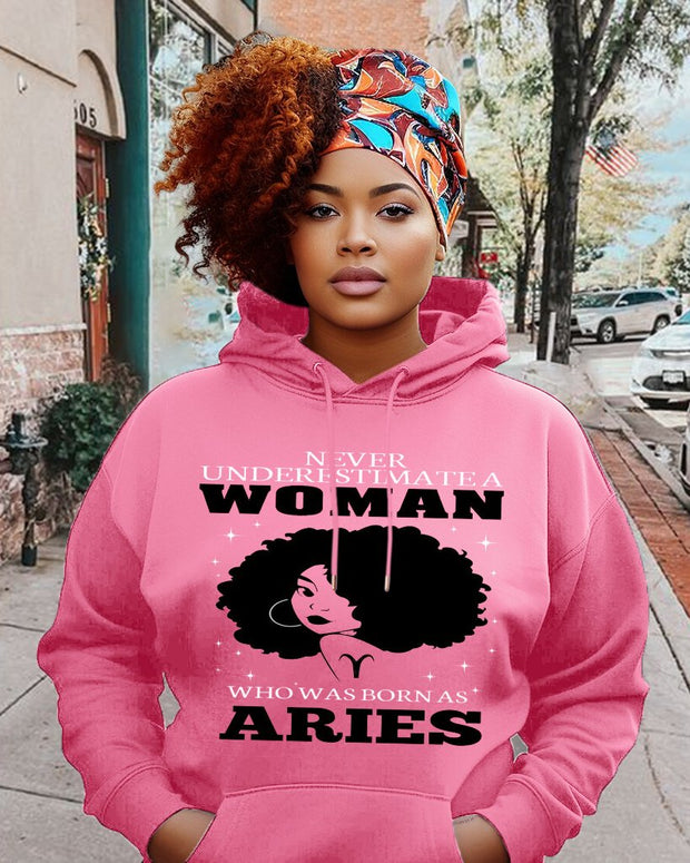 A Woman Who Was Born an Aries Long Sleeve Hoodie