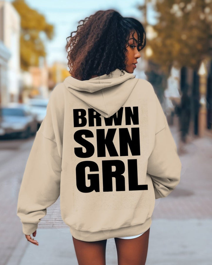 Brown Skin Girl It's The Melanin for Me Long Sleeve Hoodie