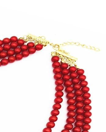 Fashion Bright imitation pearls Multi-layer Braided Necklace Set