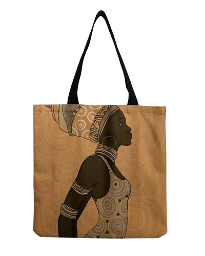 African Tribal Princess Canvas Bag