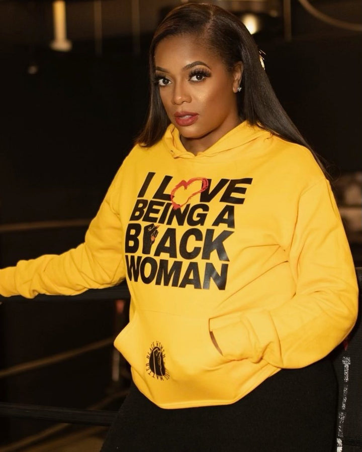 I Love Being a Black Woman Long Sleeves Hoodie