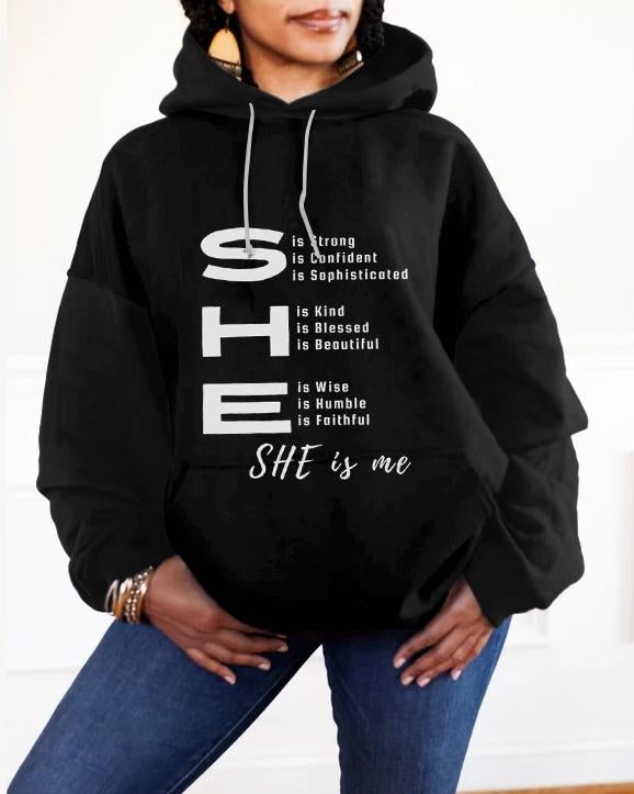 Positive She Long-sleeved Hoodie