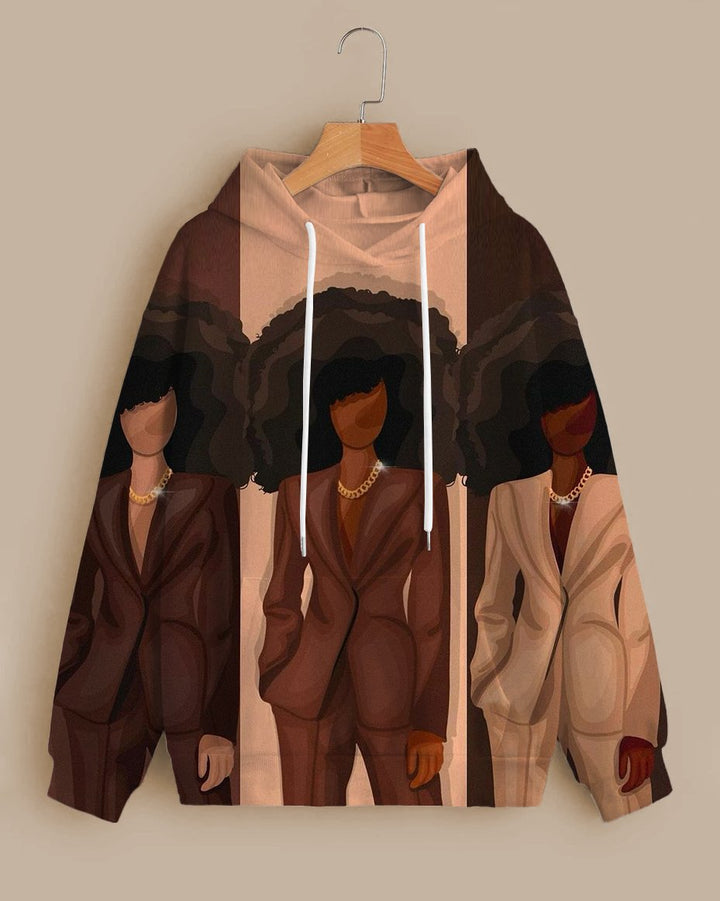 Melanin Woman Long-sleeved Hoodie