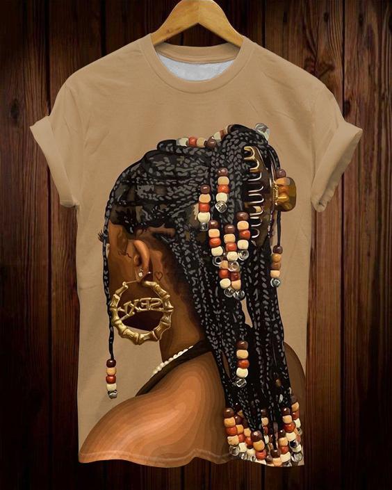 African Braid Girl Short Sleeve Tshirt