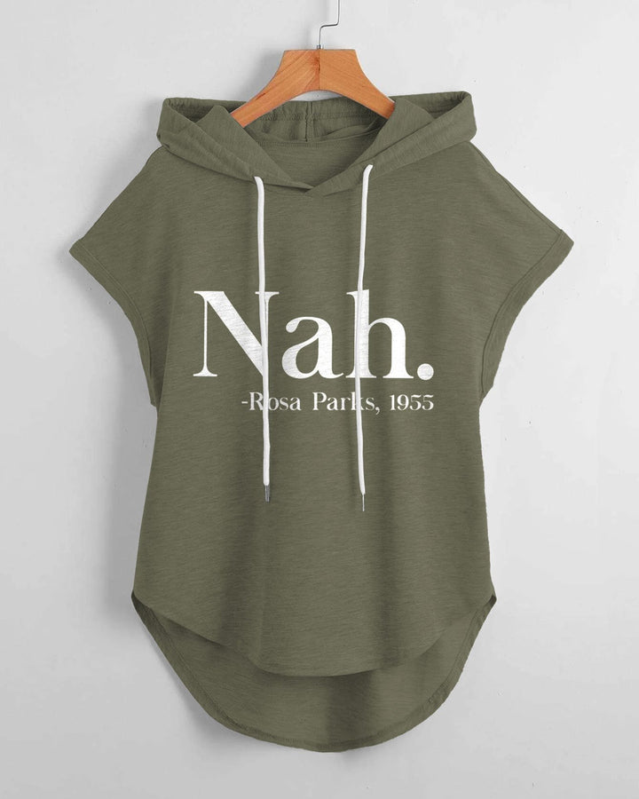 Nah Rosa Parks Hem Drawstring Hooded Tee