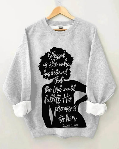 Black Women Blessed Long Sleeve Sweatshirt