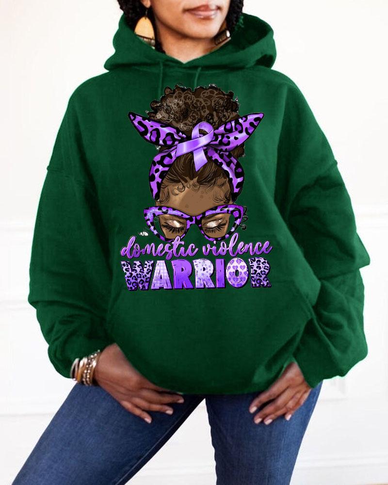 Women's Clothing Domestic Violence Awareness  Hooded Sweatshirt