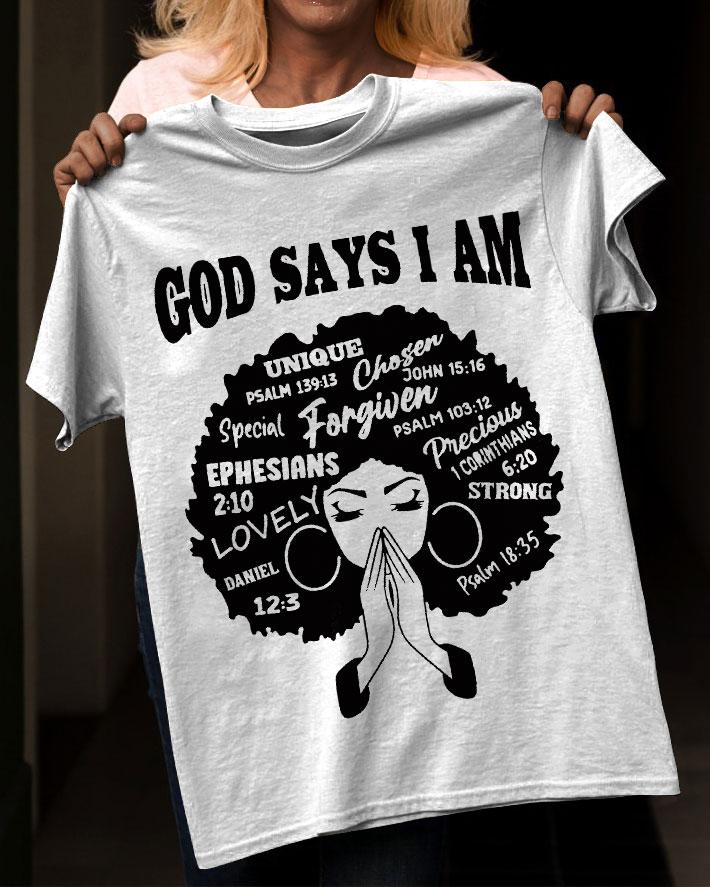 God Says I Am Short Sleeve Tshirt