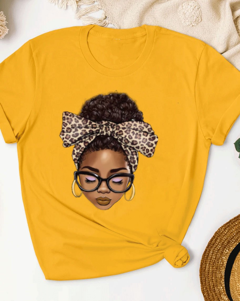 Afro Woman Graphic Short Sleeve Tshirt