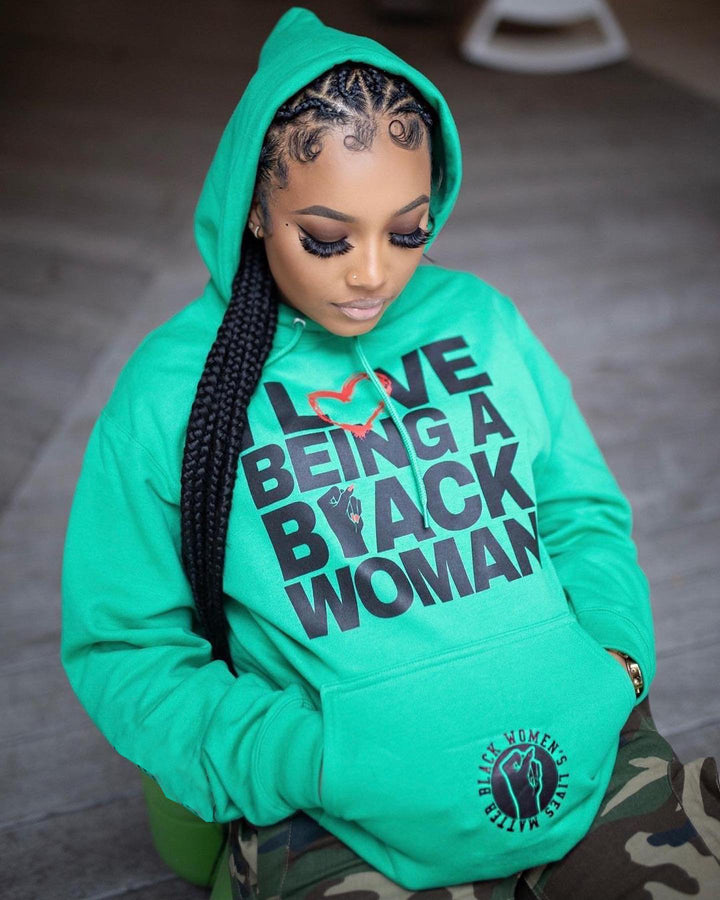 I Love Being a Black Woman Long Sleeves Hoodie