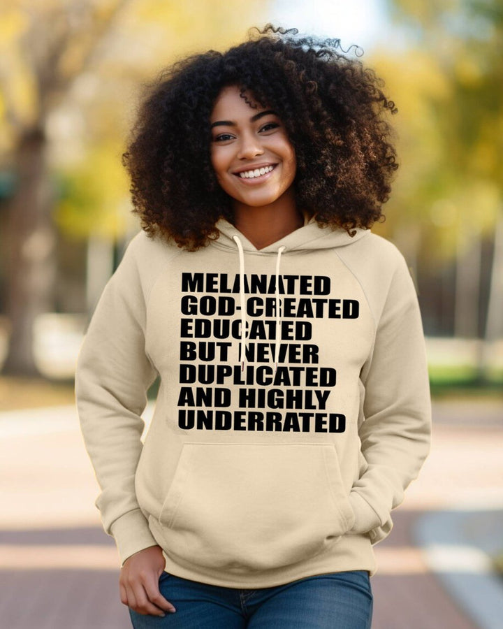 Brown Skin Girl It's The Melanin for Me Long Sleeve Hoodie