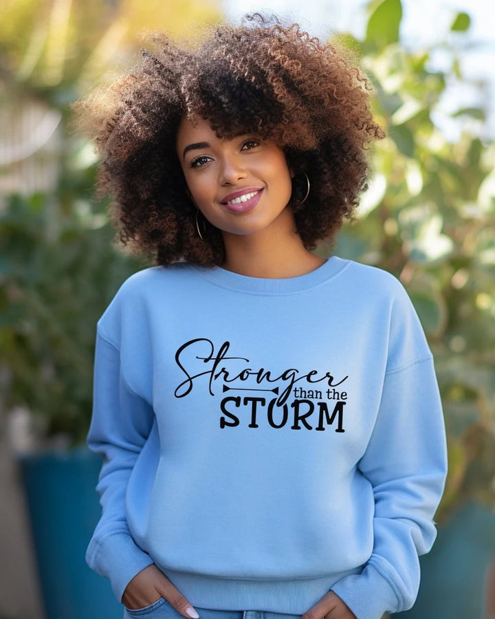 Stronger Than The Storm Crewneck Long Sleeve Sweatshirt