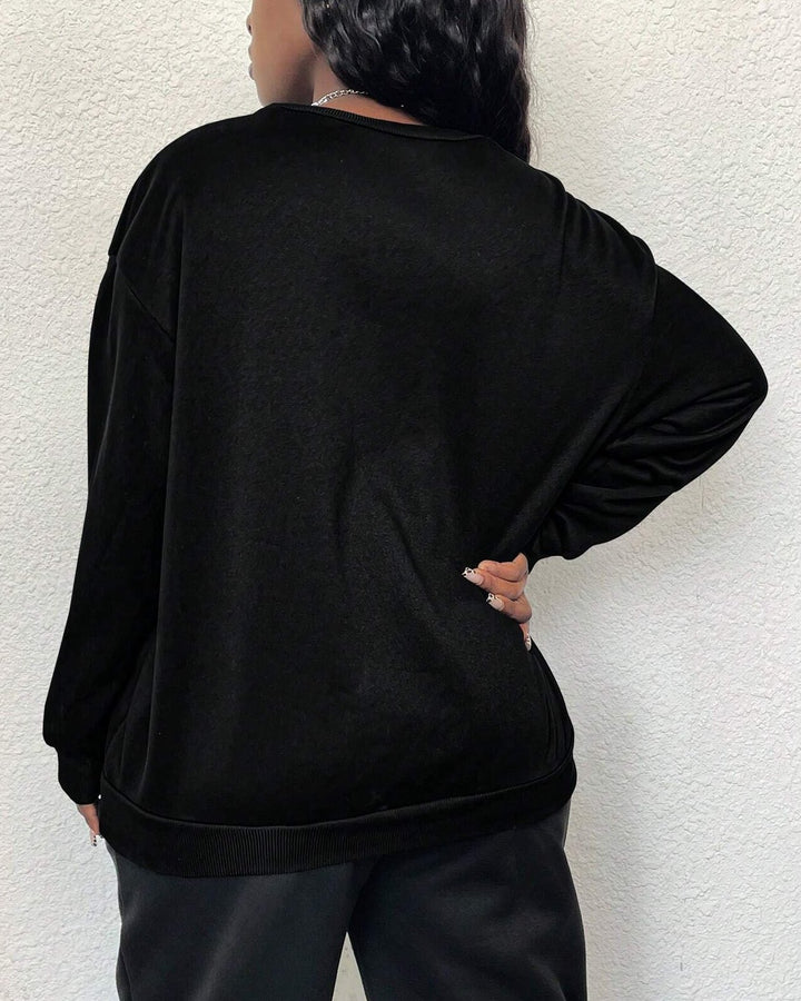 Dope Black Queen Crewneck Long Sleeve Sweatshirt