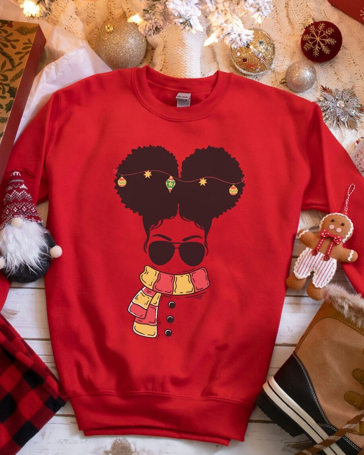 Black Girl Christmas Sweatshirt