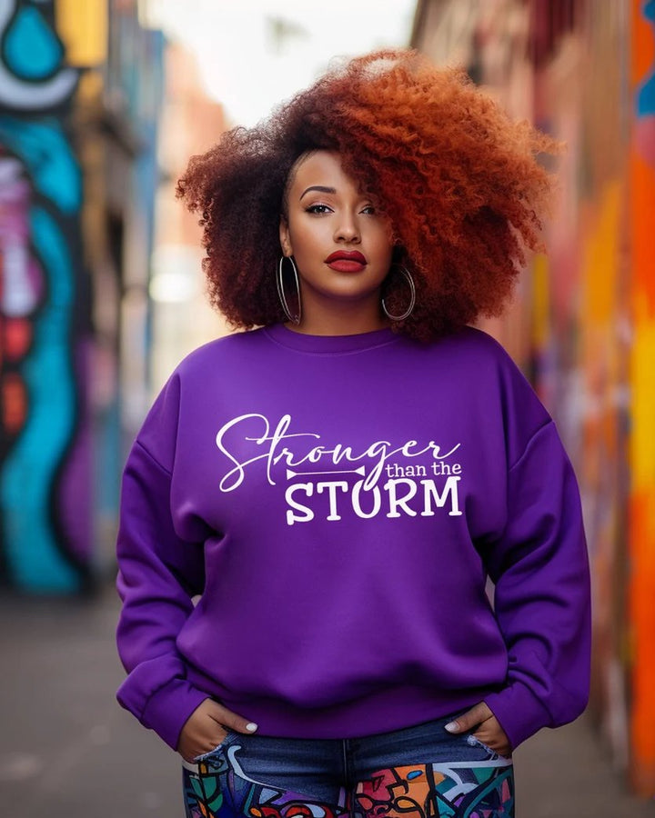 Stronger Than The Storm Crewneck Long Sleeve Sweatshirt