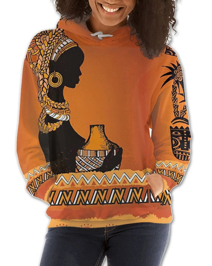 Black American African Tribe Hoodie