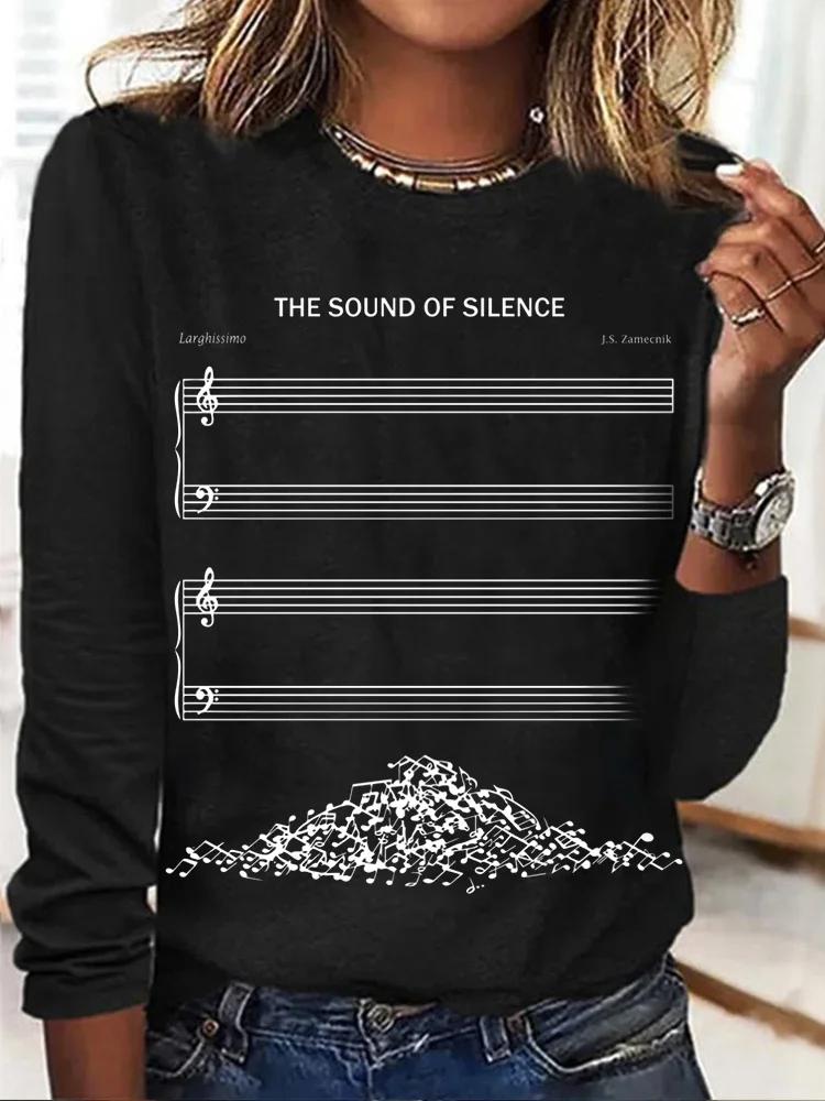 The Sound Of Silence Art Music Long Sleeve T Shirt