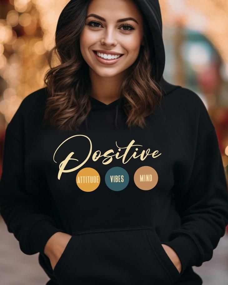 Positive Long Sleeves Hoodie